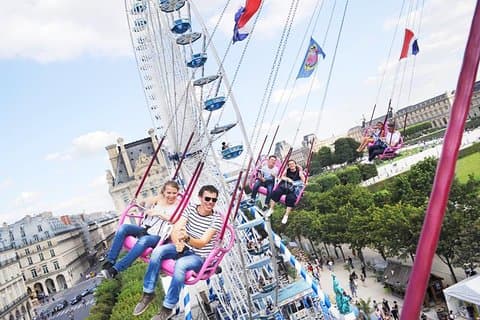 Summer funfair ride & Galeries Lafayette walking tour - Seasonal