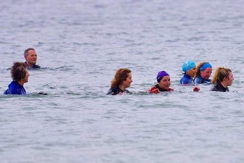 Aquajogging at sea