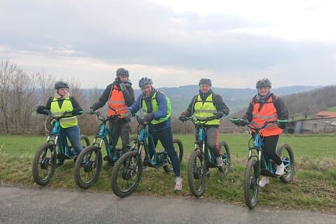Electric scooter ride in the West of Lyon