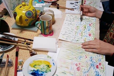 Giverny: Artist Mirai's Unique Chinese Watercolor Painting Class