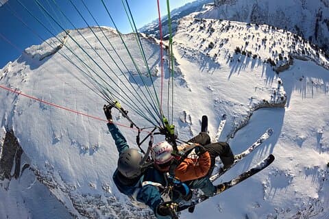 Baptism in Paragliding in La Clusaz