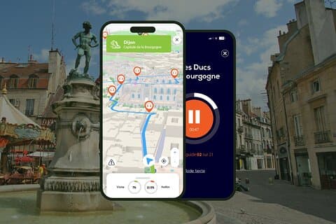 GPS Audioguide application: From Place François Rude to the Route of the Owl (Offline).