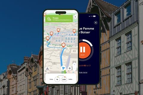 GPS Audioguide app: From the Heart of Troyes to Gothic churches (Offline).