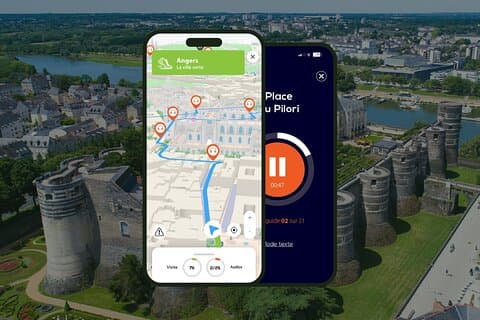 GPS Audioguide application: From the Castle of Angers to the edge of Maine (Offline).