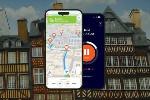 GPS Audioguide application: From the Parliament of Brittany to the famous half-timbered houses (Offline).