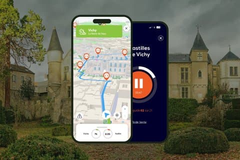 GPS Audioguide application: From the thermal heart to the parks of Allier (Offline).