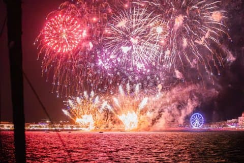 Hyères, Dinner and Fireworks