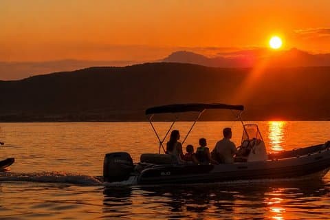 Porto Vecchio Boat ride and JetSurf at sunset