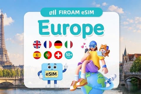 eSIM for Europe 41 countries | France, Italy, Spain, UK, etc.