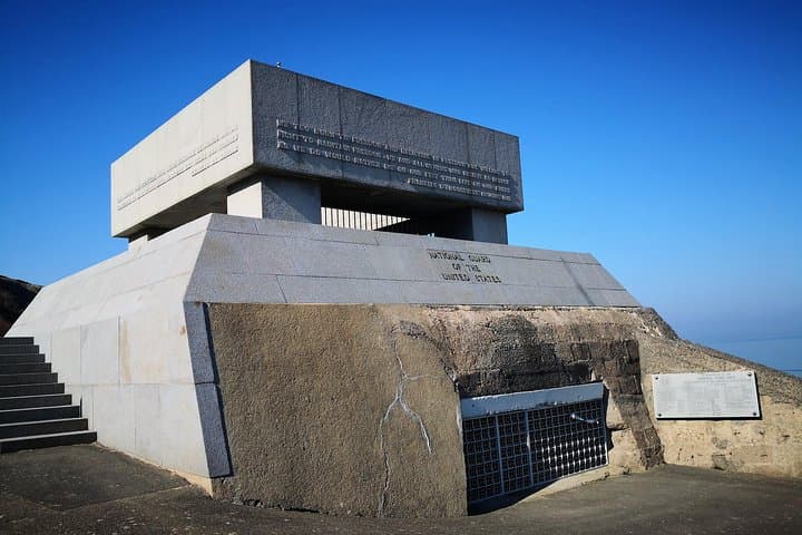 Omaha Beach. Vierville Sur Mer. "Dog Green" sector. German bunker facing the beach.