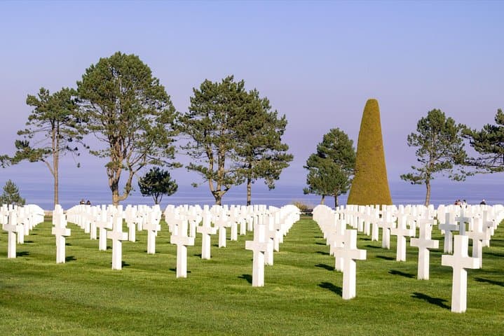 Omaha Beach, Normandy. U.S Military Cemetery in Colleville-sur-Mer.