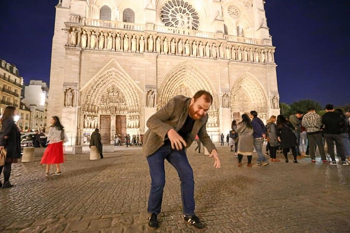 Lindsay as Quasimodo - Notre-Dame Cathedral Paris