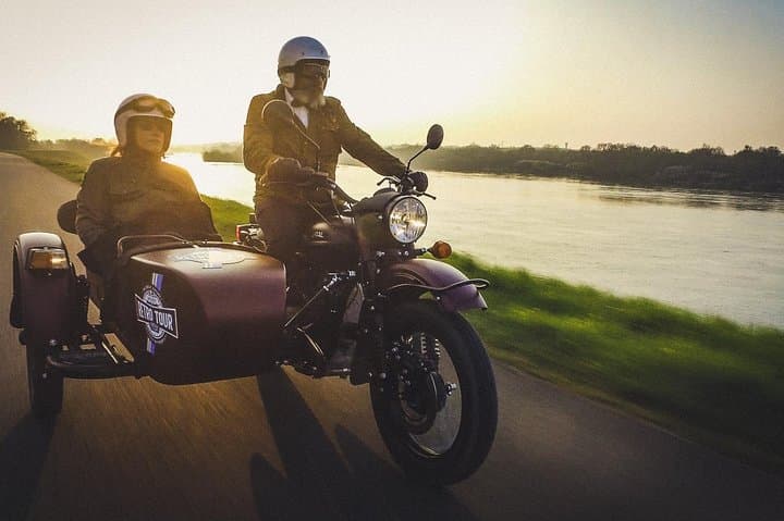 Romantic night sidecar ride with tasting