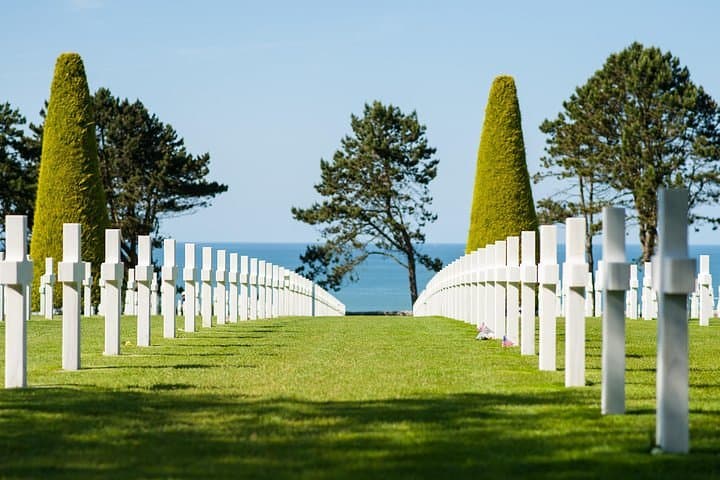 The landing beaches by car with driver