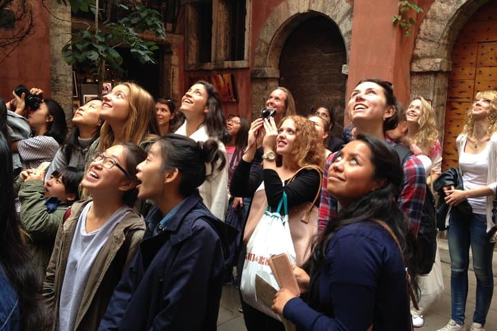 In the Tour Rose iconic courtyard