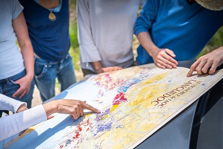 map of Languedoc vineyard