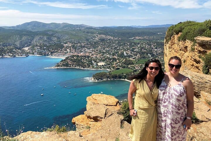 Photo stop to enjoy the view on Cassis bay from the famous cliffs