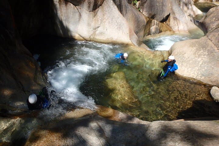 Wild and sculpted scenery in the Soussouéou canyon in the Ossau valley near Laruns.