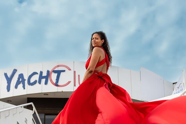 Port Camargue Flying Dress Photoshoot