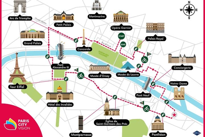 Paris City Highlights Guided Bike Tour