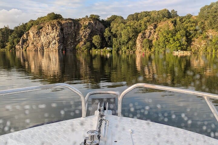 The soft late-day colours aboard Meissa on the Ille-et-Rance Canal