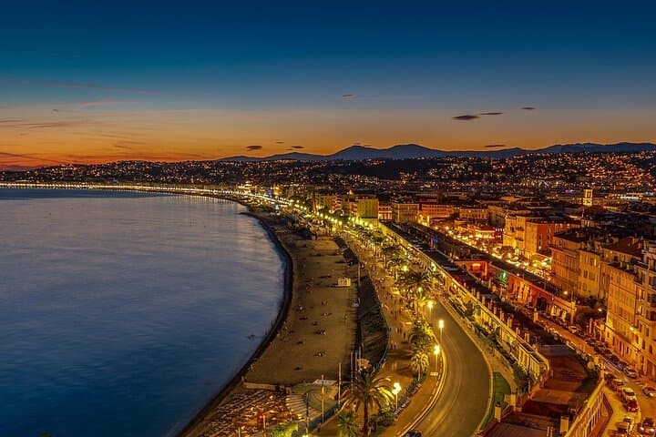 View of the Promenade des Anglais Nice