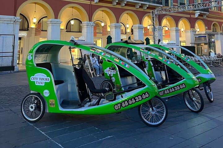 Guided Eco-Friendly Bike Taxi Tour from Nice