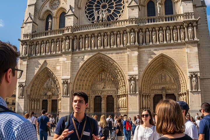 Notre Dame Premium Interior and Exterior Tour with Free Entry