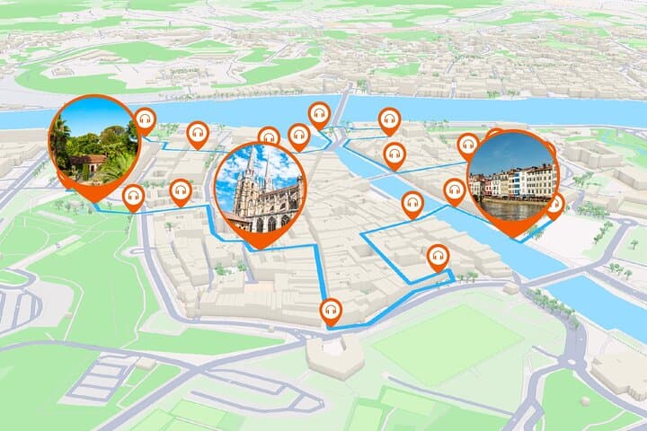Full circuit: A historical loop at the confluence of the River Nive and the River Adour.