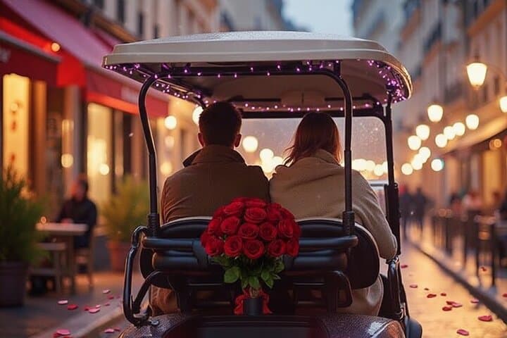 Celebrate love in Paris with a private romantic golf cart tour by night.
