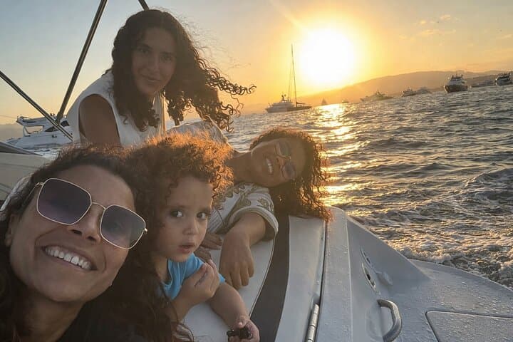 “Family enjoying a private sunset cruise”