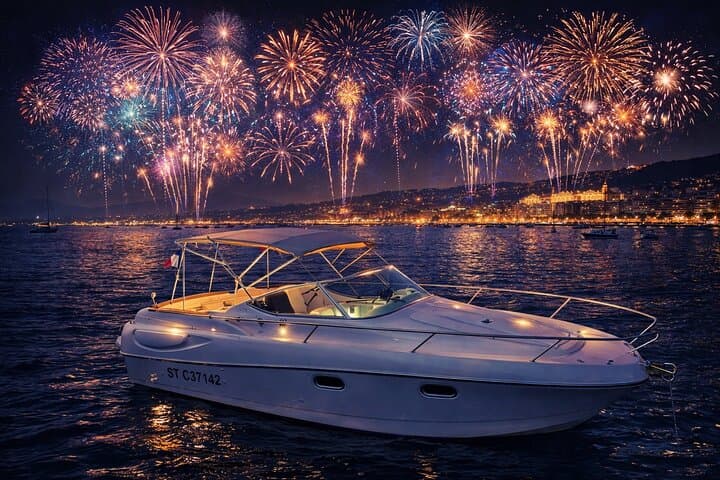 VIP evening Cannes Fireworks Private boat 6 pers