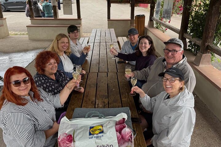 Group enjoying wine