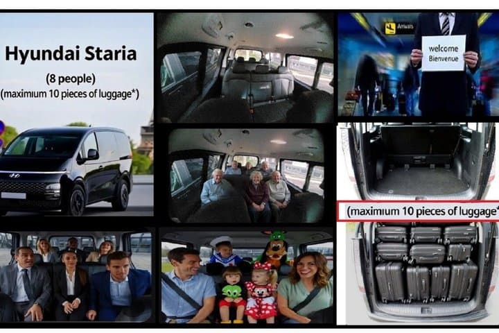 Private transfer EN VAN - DE Paris CDG Airport to Disneyland