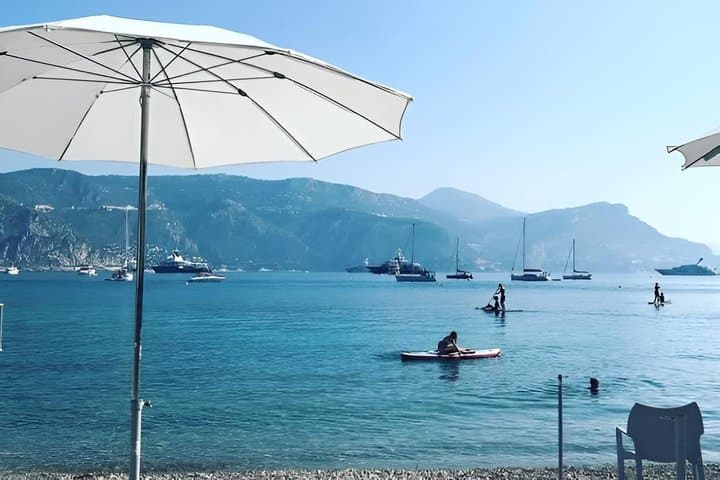 Sunbed And Swimming in Crystal Blue Water