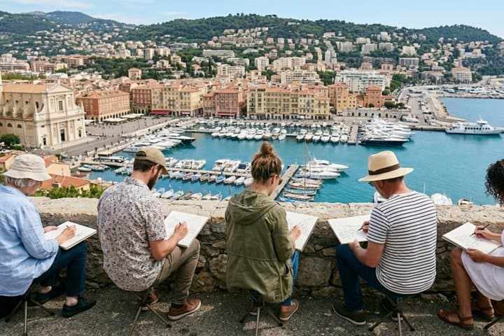 Outdoor painting workshop on Castle Hill