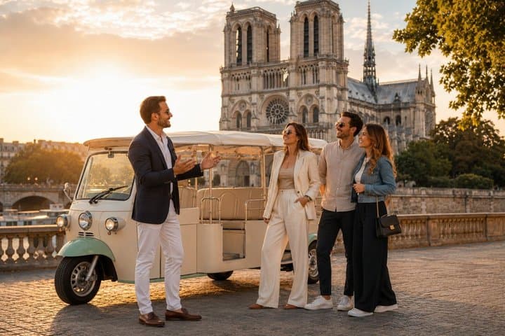 Top 15 Paris Attractions Private Guided Tour by Tuk Tuk