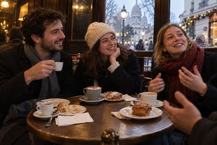 Paris Montmartre Christmas Private Tour: Markets, Coffee & Pastry