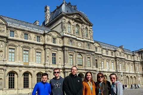The square courtyard. Louvre museum