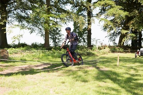 "100% emotion" ride on an all-terrain electric scooter