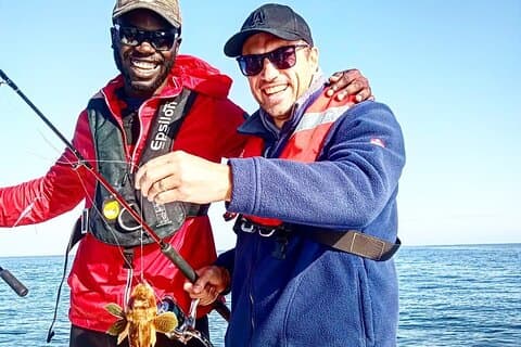Sea fishing with friends