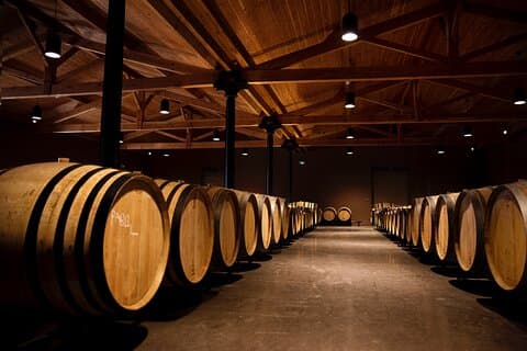 Wine barrel cellar white wines