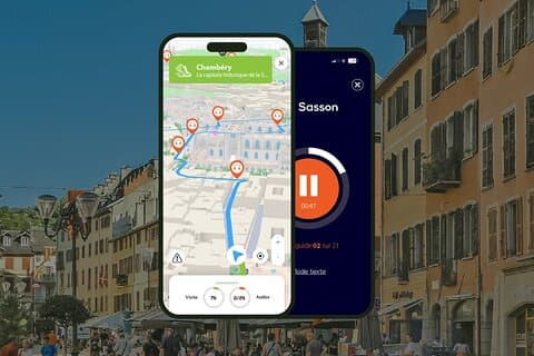 GPS Audioguide application: From the Castle of the Dukes to the Elephant Fountain (Offline).
