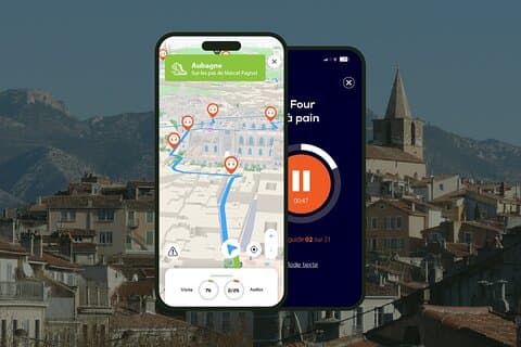 GPS Audioguide application: In the footsteps of Marcel Pagnol, at the foot of the Garlaban (Offline).