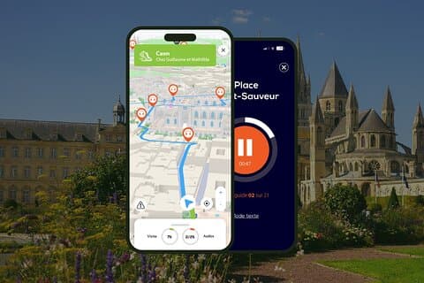 GPS Audioguide application: From the Abbey to the Ducal Castle (Offline).