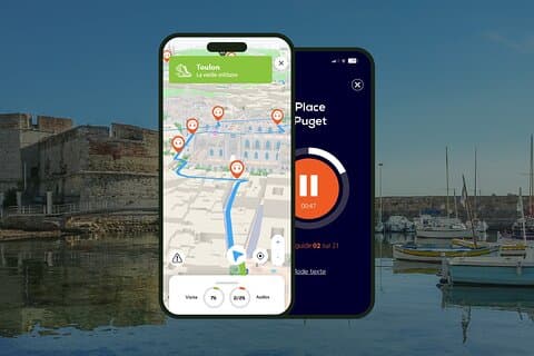 GPS Audioguide app: From the Port of Toulon to Liberty Square (Offline).