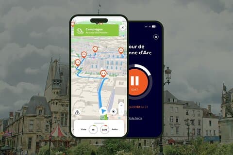 GPS Audioguide application: From the Imperial Palace to the statue of Joan of Arc (Offline).