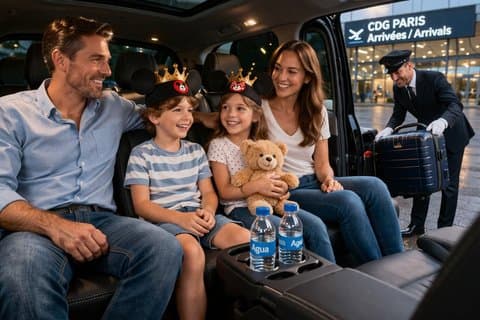 Transfer CDG Paris private Ideal families with child seats