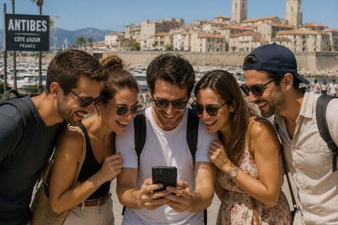 Escape game magic team in the streets of Antibes