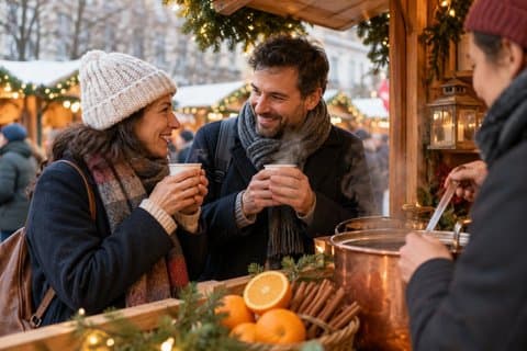 Paris Christmas Food Tour Galeries Lafayette and Tuileries Market